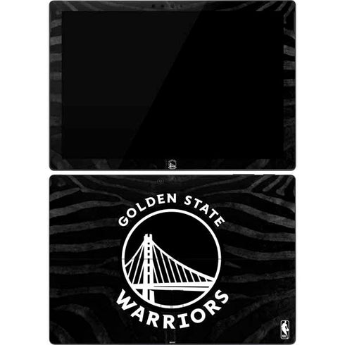 NBA Golden State Warriors Black Animal Print Surface Pro 7 Skin