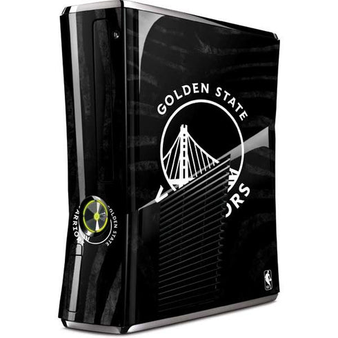 NBA Golden State Warriors Black Animal Print Xbox 360 Slim (2010) Skin