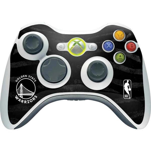 NBA Golden State Warriors Black Animal Print Xbox 360 Wireless Controller Skin