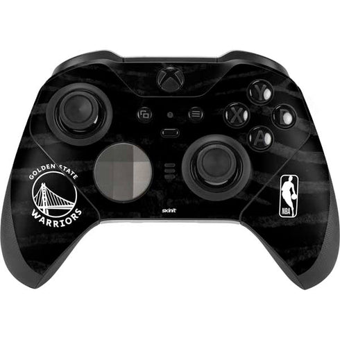 NBA Golden State Warriors Black Animal Print Xbox Elite Wireless Controller Series 2 Skin