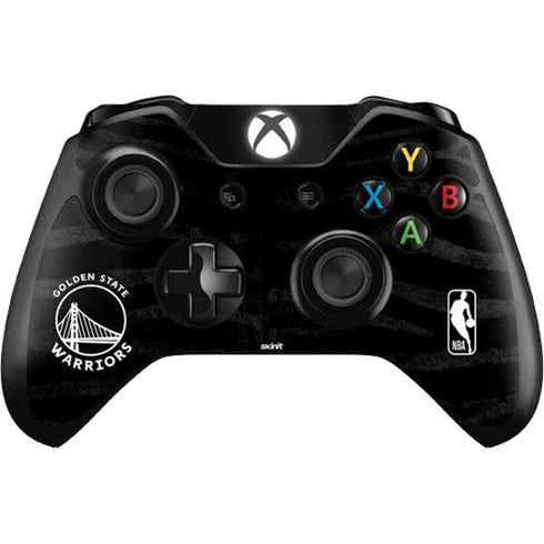NBA Golden State Warriors Black Animal Print Xbox One Controller Skin