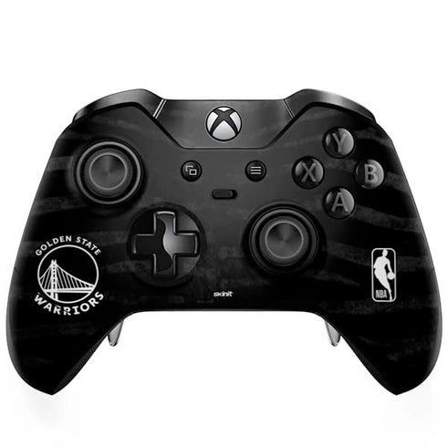 NBA Golden State Warriors Black Animal Print Xbox One Elite Controller Skin