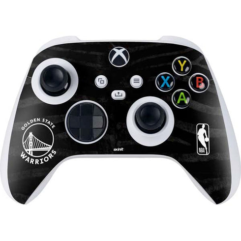 NBA Golden State Warriors Black Animal Print Xbox Series S Controller Skin