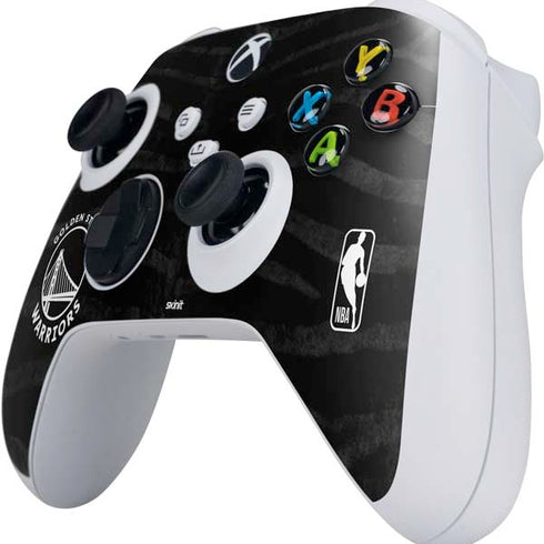 NBA Golden State Warriors Black Animal Print Xbox Series S Controller Skin