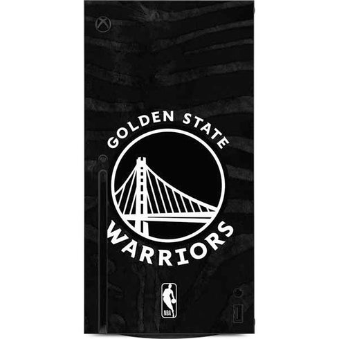 NBA Golden State Warriors Black Animal Print Xbox Series X Console Skin