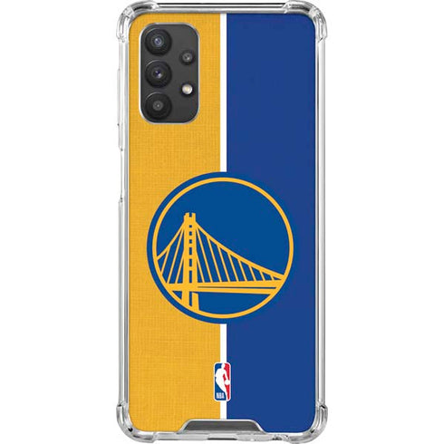 NBA Golden State Warriors Canvas Galaxy A32 5G Clear Case