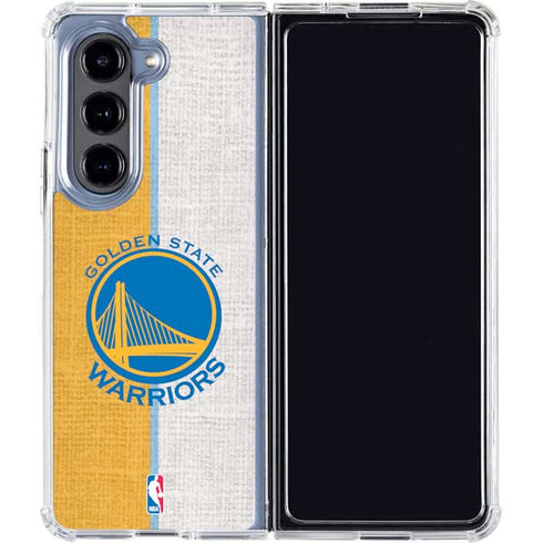 NBA Golden State Warriors Canvas Galaxy Z Fold5 5G Clear Case
