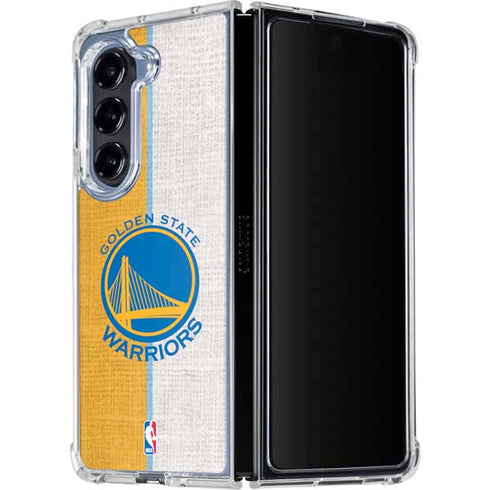NBA Golden State Warriors Canvas Galaxy Z Fold5 5G Clear Case