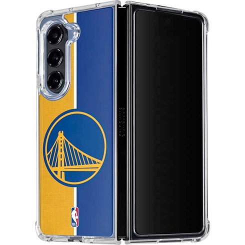 NBA Golden State Warriors Canvas Galaxy Z Fold5 5G Clear Case