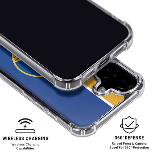 NBA Golden State Warriors Canvas iPhone 16 Plus Clear Case