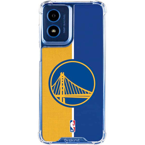 NBA Golden State Warriors Canvas Moto G Play 4G (2024) Clear Case