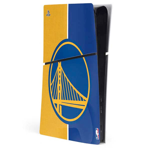 NBA Golden State Warriors Canvas PS5 Slim Digital Edition Console Skin