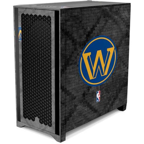 NBA Golden State Warriors Dark Rust Corsair 4000D Tempered Glass Mid-Tower ATX Case Skin