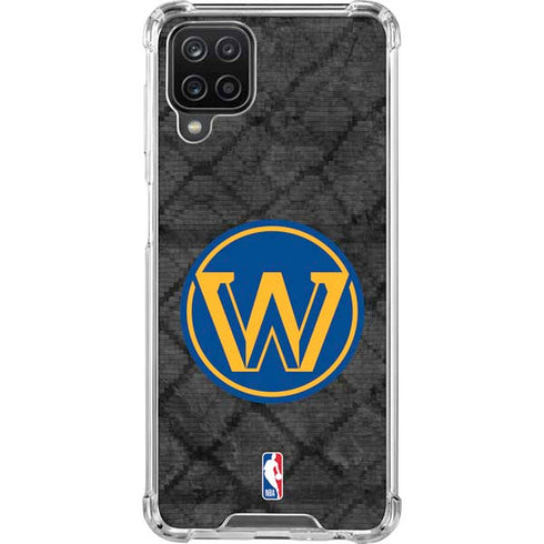 NBA Golden State Warriors Dark Rust Galaxy A12 Clear Case