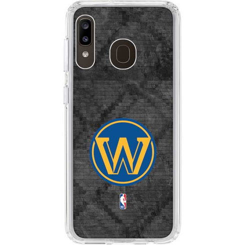 NBA Golden State Warriors Dark Rust Galaxy A20 Clear Case