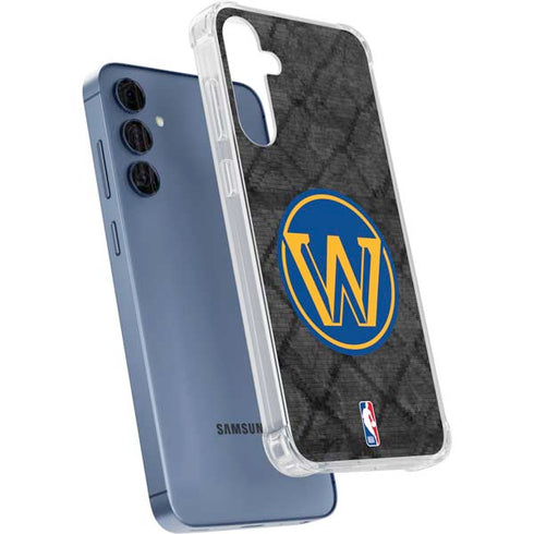 NBA Golden State Warriors Dark Rust Galaxy A35 5G Clear Case