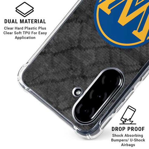 NBA Golden State Warriors Dark Rust Galaxy A36 5G Clear Case