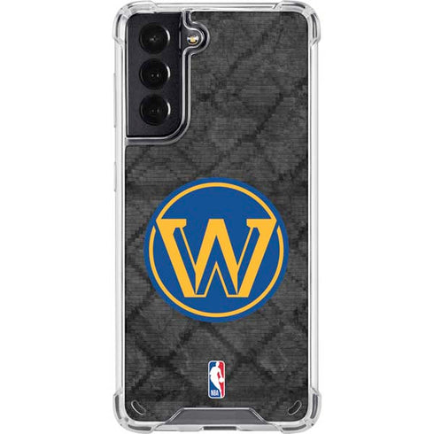 NBA Golden State Warriors Dark Rust Galaxy S21 5G Clear Case