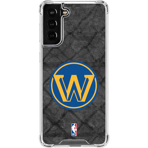 NBA Golden State Warriors Dark Rust Galaxy S21 FE Clear Case