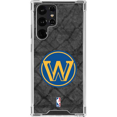 NBA Golden State Warriors Dark Rust Galaxy S22 Ultra Clear Case