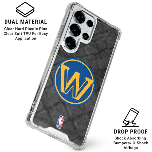 NBA Golden State Warriors Dark Rust Galaxy S25 Ultra Clear Case