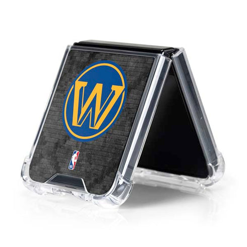 NBA Golden State Warriors Dark Rust Galaxy Z Flip5 5G Clear Case
