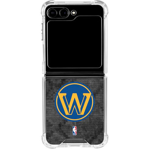 NBA Golden State Warriors Dark Rust Galaxy Z Flip5 5G Clear Case
