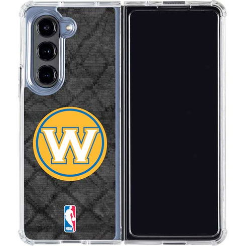 NBA Golden State Warriors Dark Rust Galaxy Z Fold5 5G Clear Case