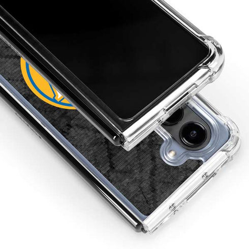 NBA Golden State Warriors Dark Rust Galaxy Z Fold5 5G Clear Case