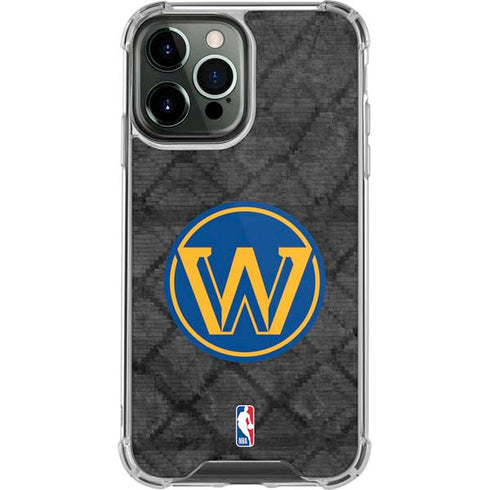 NBA Golden State Warriors Dark Rust iPhone 14 Pro Max Clear Case