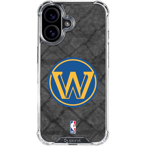 NBA Golden State Warriors Dark Rust iPhone 16 Clear Case