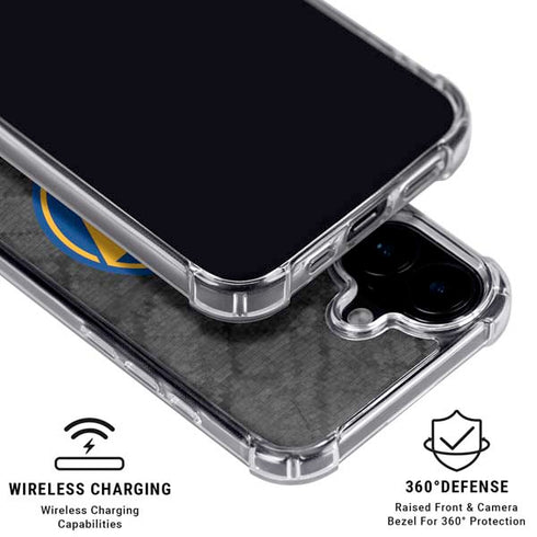 NBA Golden State Warriors Dark Rust iPhone 16 Clear Case
