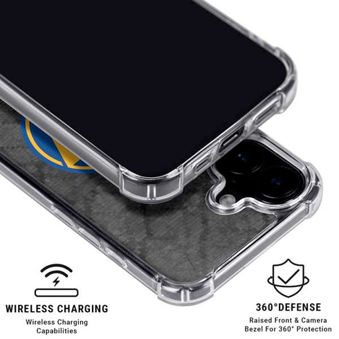 NBA Golden State Warriors Dark Rust iPhone 16 Plus Clear Case