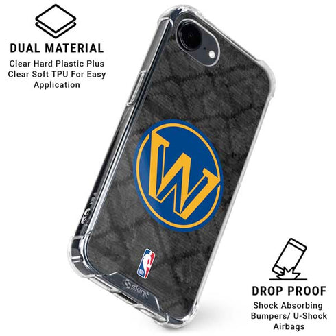 NBA Golden State Warriors Dark Rust iPhone 16e Clear Case
