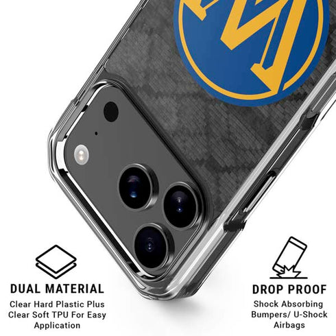 NBA Golden State Warriors Dark Rust iPhone 18 Pro Clear Case