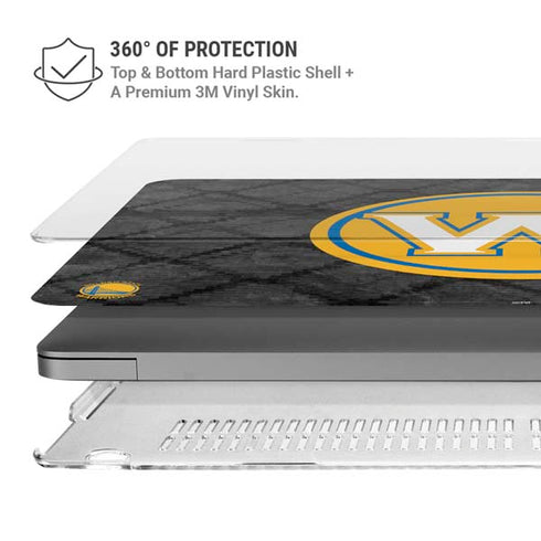 NBA Golden State Warriors Dark Rust MacBook Pro 14in (2021-24) Case plus Skin