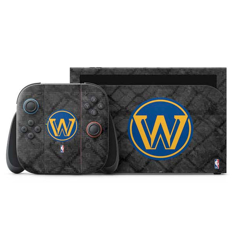 NBA Golden State Warriors Dark Rust Nintendo Skins