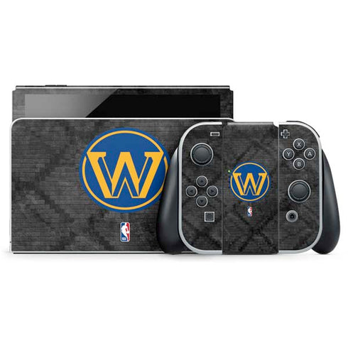 NBA Golden State Warriors Dark Rust Nintendo Skins