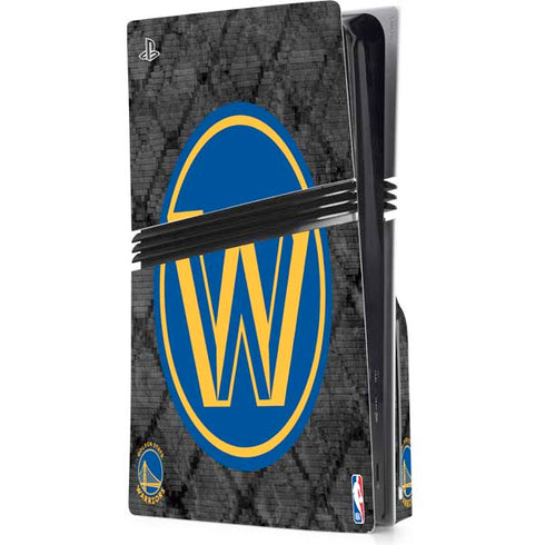 NBA Golden State Warriors Dark Rust PS5 Pro Disk Console Skin