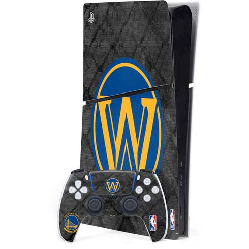 NBA Golden State Warriors Dark Rust PS5 Slim Digital Edition Bundle Skin