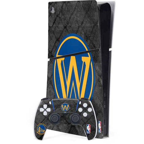 NBA Golden State Warriors Dark Rust PS5 Slim Digital Edition Console Skin