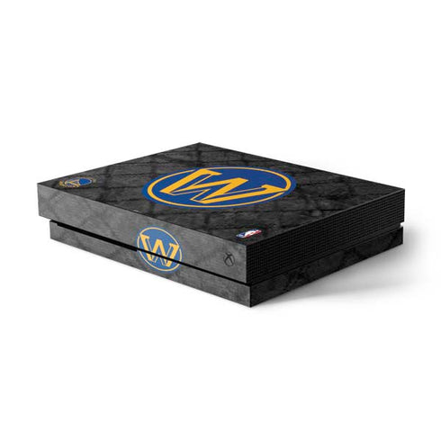 NBA Golden State Warriors Dark Rust Xbox One X Console Skin