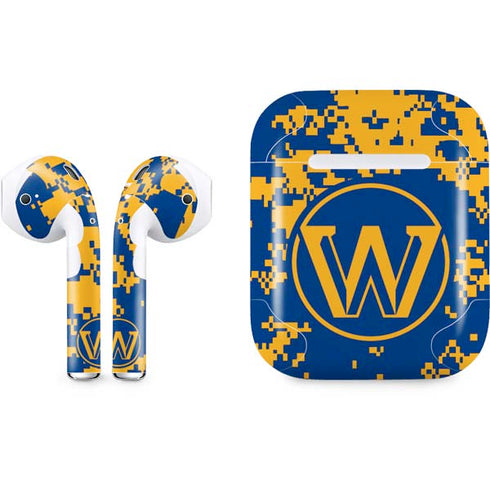 NBA Golden State Warriors Digi Camo Apple AirPods Skin