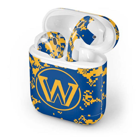 NBA Golden State Warriors Digi Camo Apple AirPods Skin