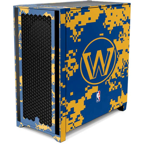 NBA Golden State Warriors Digi Camo Corsair 4000D Tempered Glass Mid-Tower ATX Case Skin