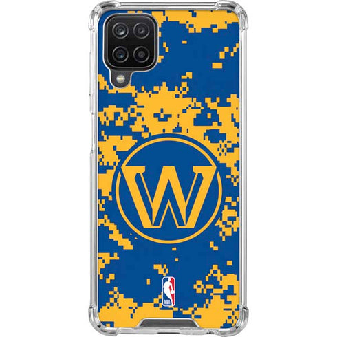 NBA Golden State Warriors Digi Camo Galaxy A12 Clear Case