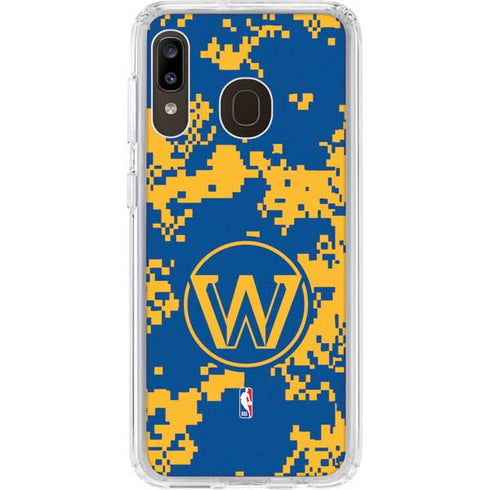 NBA Golden State Warriors Digi Camo Galaxy A20 Clear Case
