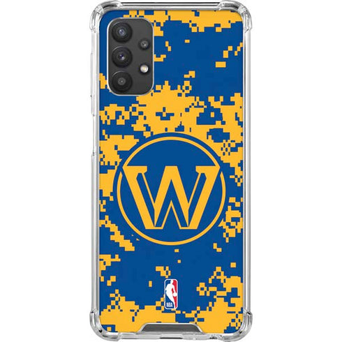NBA Golden State Warriors Digi Camo Galaxy A32 5G Clear Case