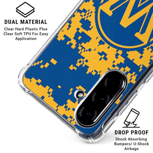 NBA Golden State Warriors Digi Camo Galaxy A36 5G Clear Case