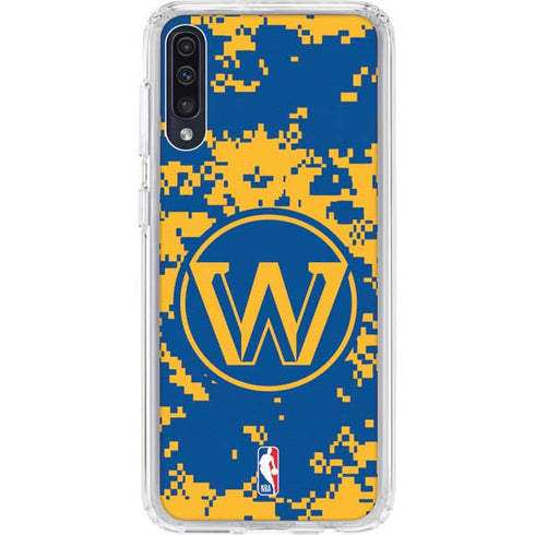 NBA Golden State Warriors Digi Camo Galaxy A50 Clear Case